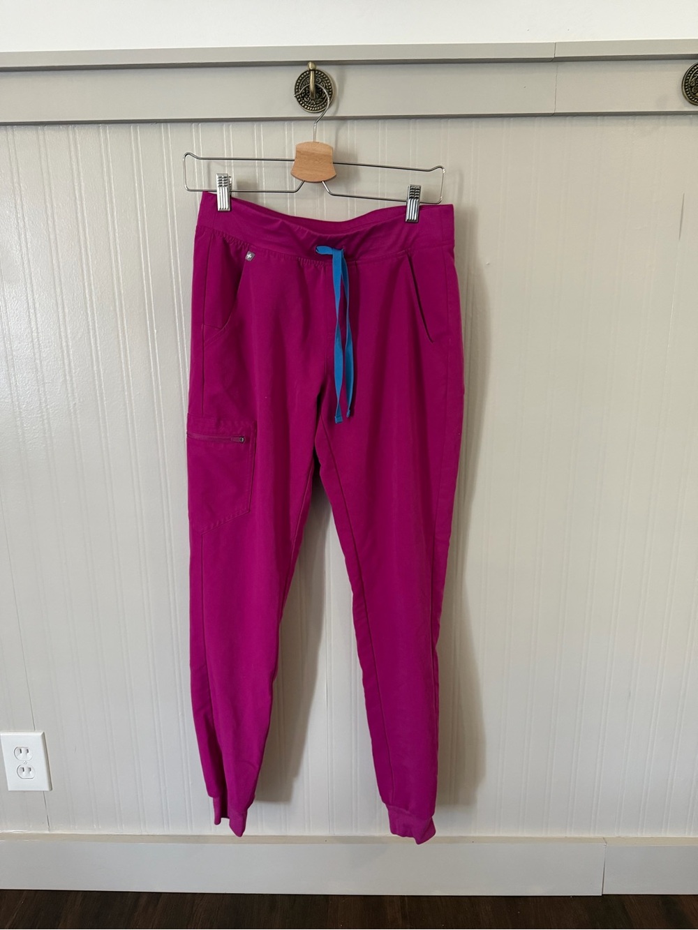 Figs pink jogger scrub pants